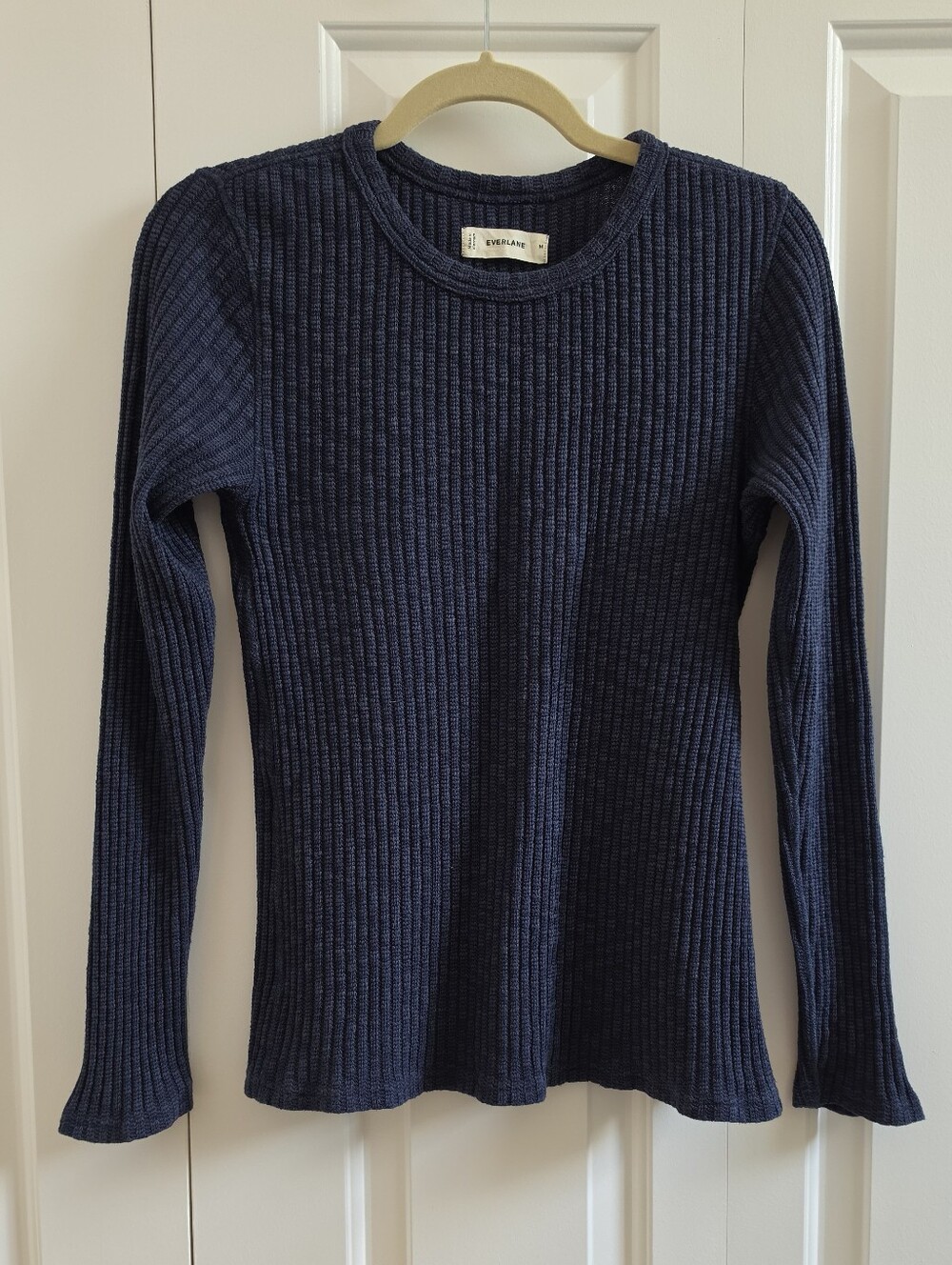 Everlane The Cozy Rib Long-Sleeve Tee Navy